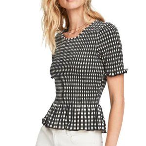 Scotch & Soda Smocked Peplum Top